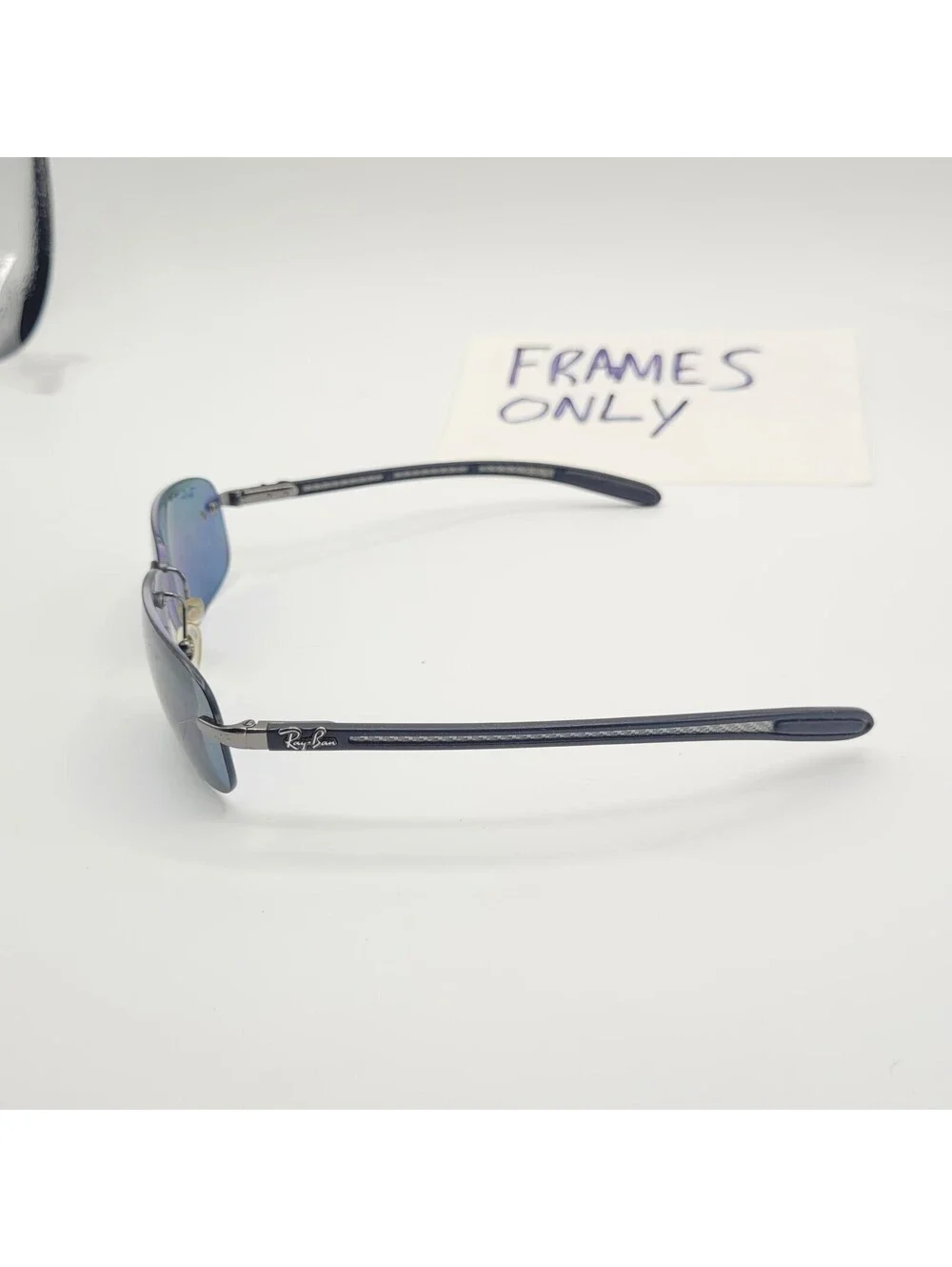 RAY BAN SUNGLASSES Italy RB8303 002/71 61-13 Black Carbon Fiber Frame Only